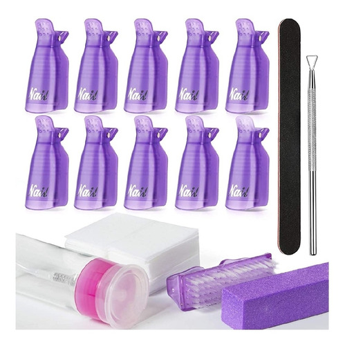 Kit Removedor, Uñas Esculpidas 7 Articulos 