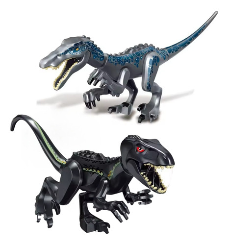 Dinossauro Bloco Montar Peças Construção Kit Com 2