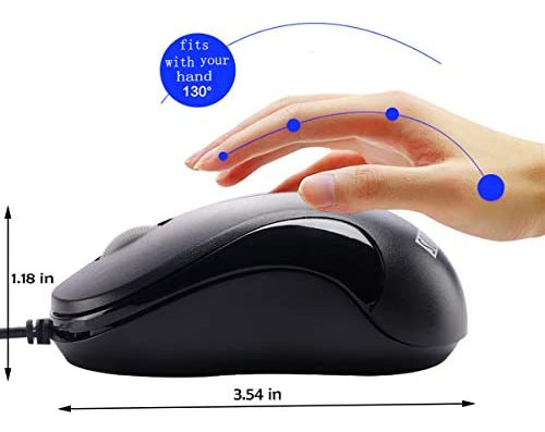 Mouse Soongo Con Cable/negro