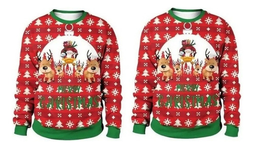 Sueter Navideño Ugly Sweater Navidad Pareja 2pcs