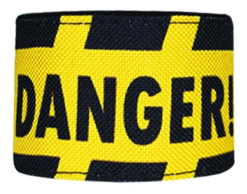 Strap Kidam Danger - Thalí Para Guitarra O Bajo + Brazalete Color Amarillo Danger + Brazalete
