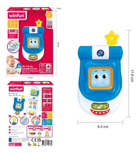 Celular Plegable Didáctico P/bebé Música Sonidos Luz Winfun