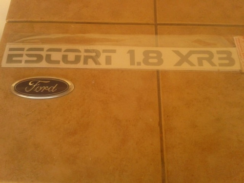 Kit 2 Emblema 1 Ford + Adesivo Escort 1.8 Xr3 Preto