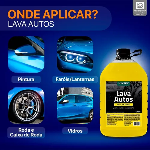 Shampoo Automotivo Lava Autos 5l Vonixx + Limpador Multiação