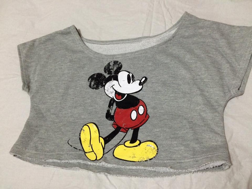Polo Top Crop Mujer Mickey Mouse Vintage Nuevo Arequipa