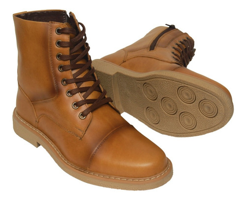 Botas Owen Para Hombre En Cuero Miel  - Outlet Shop - 