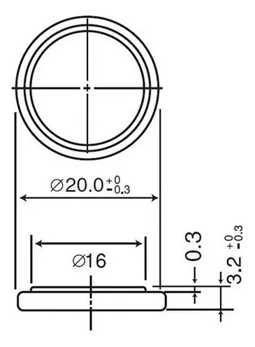 Pila de reloj 10 unidades Renata CR2032