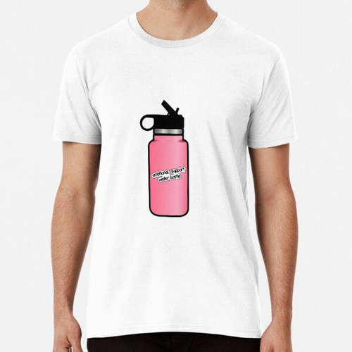 Remera Botella De Agua De Apoyo Emocional Rosa Algodon Premi