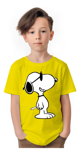 Polera Niños Snoopy Cool Gafas Peanuts 100% Algodon Wiwi