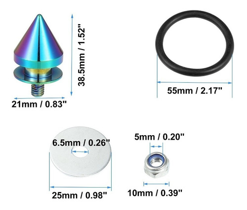Sujetador De Parachoques Trasero Delantero Multicolor 4 Kit