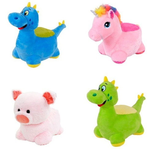 Puff Unicornio O Dinosaurios Asiento 17.5 Peluche