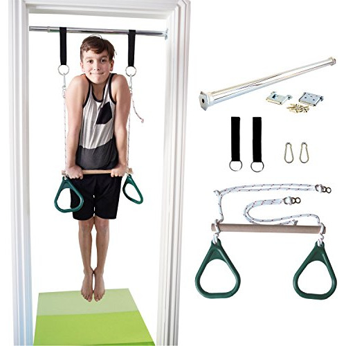 Dreamgym Puerta Gimnasio | Barra De Trapecio Y Anillos Combo