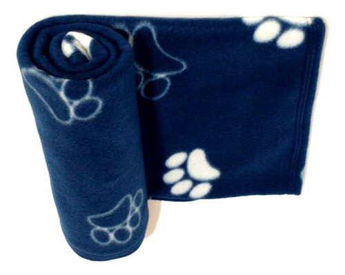 Manta Pet Cobertor Soft Azul Marinho Tam M Para Cães E Gatos