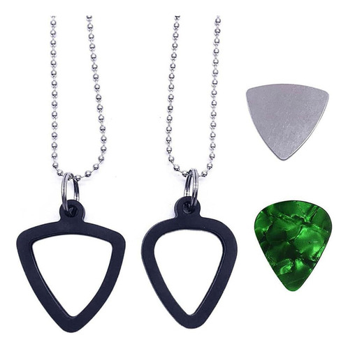 // Collar Con Soporte Para Púas De Guitarra Con 3 Púas De