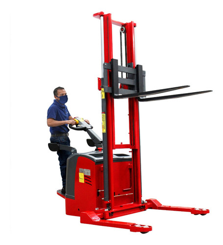 Montacargas Electrico Escalon 2ton Mikels Hombre A Bordo