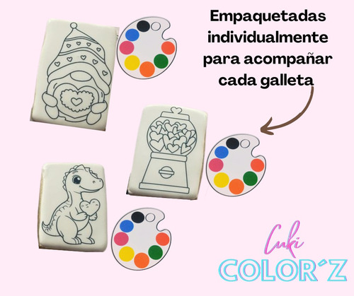 Pack 24 Pz De Paletas De Colores Para Galleta Acuarela/ Pyo