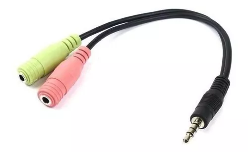Cable Mini Plug 3,5mm 2 X 1 Celular Ps4 A Mic Y Auricular Pc