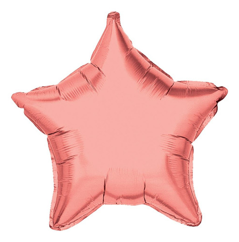 Balão Metalizado De Festa Estrela Rose 60 Cm Un
