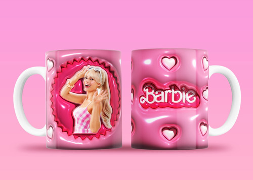 Diseños Plantillas Para Tazas Barbie Efecto 3d P7