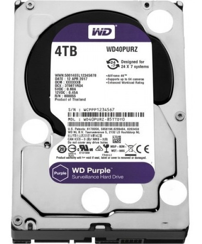 Disco Duro Wd Purple 4tb Vigilancia 3.5 Surveillance