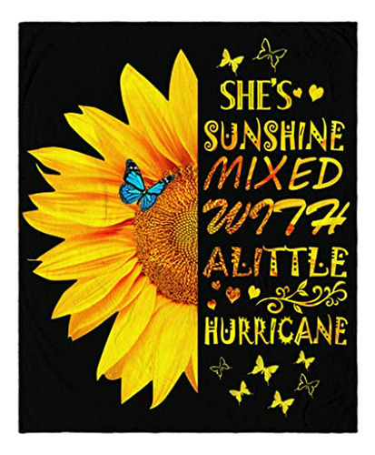Manta De Girasoles Suave 80 X60 Regalo Para Niños Y Adultos