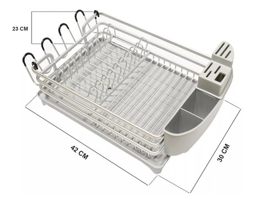 Imagen 4 de 4 de Secaplatos Aluminio Home Concept Smart Drain