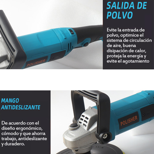 Pulidora De Coche 110v 1280w 6 Velocidades Pulido Ajustable