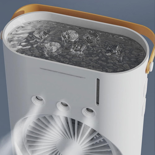 2 Pack Ventilador Doble De Escritorio Humificador Giratorio 14.7 Cm 50hz/60hz Blanco Blanco Plástico 6