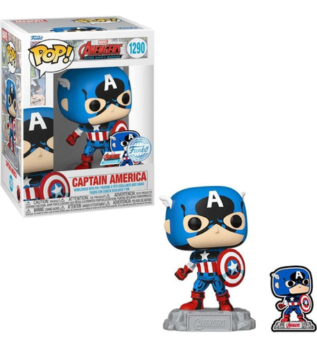 Funko Pop - Avengers 60th Comic Capitan America With Pin