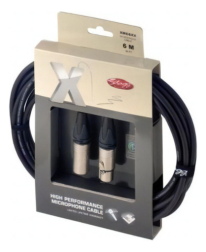 Cabo De Microfone Stagg Balanceado Xlr + Xlr 6 Metros Xmc6xx