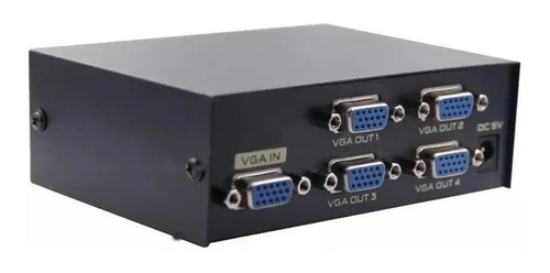 Splitter Vga 1x4 Distribuidor / Divisor De Sinal De Video