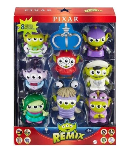 Aliens Remix Set De 8 Figuras: Personajes De Pixar