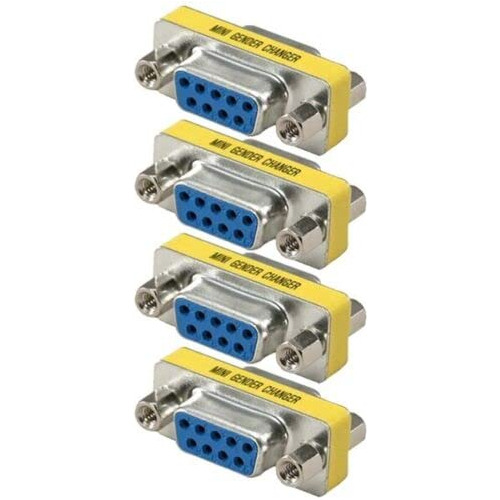 Tudin 4x Db9 Pine Serie Rs232 Hembra Mini Adaptador Genero