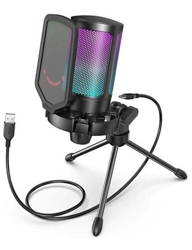Micrófono Fifine Ampligame A6v Condensador Cardioide / Black Negro