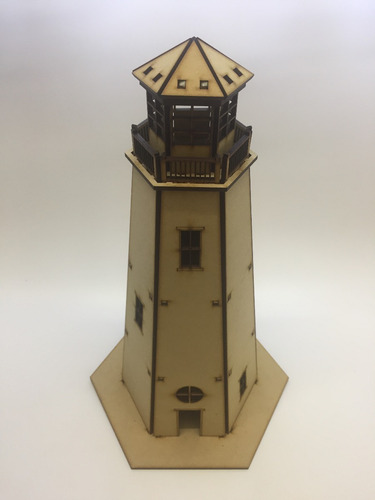 Imagen 5 de 8 de Souvenir Nautico Faro Fibrofacil 36cm Mdf Grande Candybar