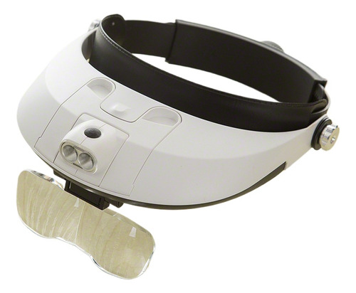 Helmet With Light Multi Lens Magnifying Glass