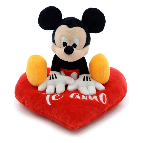 Imagen 1 de 5 de Peluche Mickey 20 Cm Sobre Corazon - Original Phi Phi Toys.
