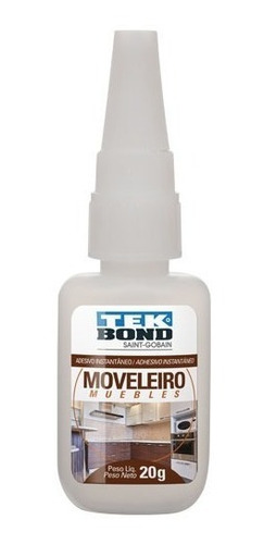 Cola Tek Bond Instantâneo 20g Madeira Moveleiro E Outros