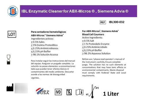 Enzymatic Cleaner For Micros 60 Abx / Advia 60 1lt