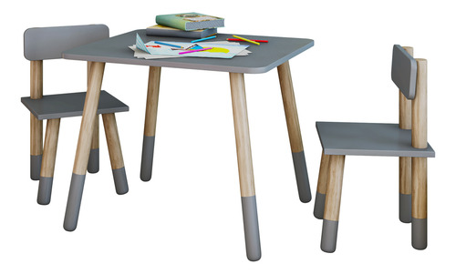 Mesa Infantil De Colorir Com 2 Cadeiras Cores
