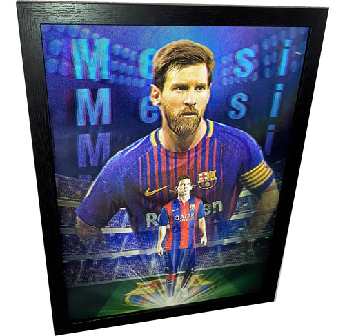 Cuadro Lenticular De Lionel Messi 40x30 Cm 3 Imágenes En 1