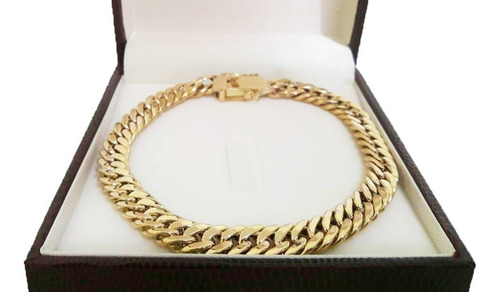 Imagem 3 de 7 de Pulseira Elos Duplos 15 Gramas 8mm Ouro 18k