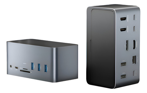 Hub Usb C 16 Em 1 Cabletime C162ag Com Hdmi E Rj45