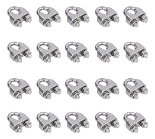 Clip De Alambre De Acero Inoxidable, 20 Piezas, Abrazadera P
