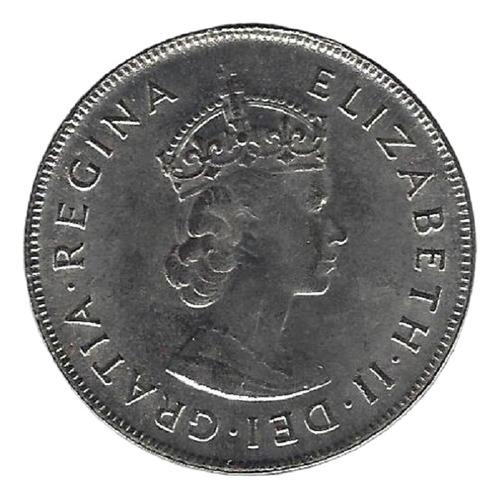 M441 Moneda 1 Corona Bermudas 1959 Km# 13 Copia No Plata