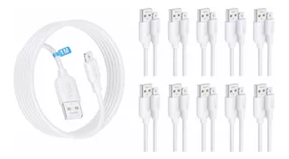 Paquete 10 Piezas Cable Usb A Ip 1m 2.1a Carga Rapida 1hora