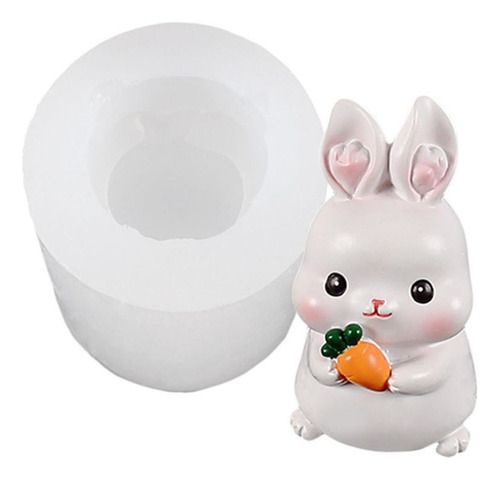 (c) Molde De Silicona Para Velas De Conejo, Conejo De Pascua