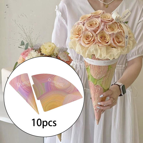 10 Soportes Para Flores De Helado De Cono De Estilo B