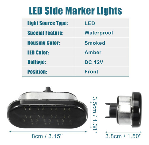 Qw1 Luces Marcador Lateral Vw Jetta Golf Mk3 Mk4 Beetle Más