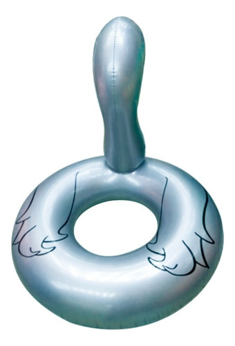 Salvavidas Inflable En Forma De Cisne Color Plata Para Niños